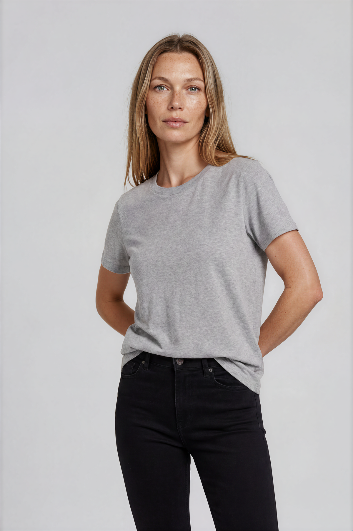 Camiseta Básica Premium de Algodón Orgánico - Manga Corta Mujer 004