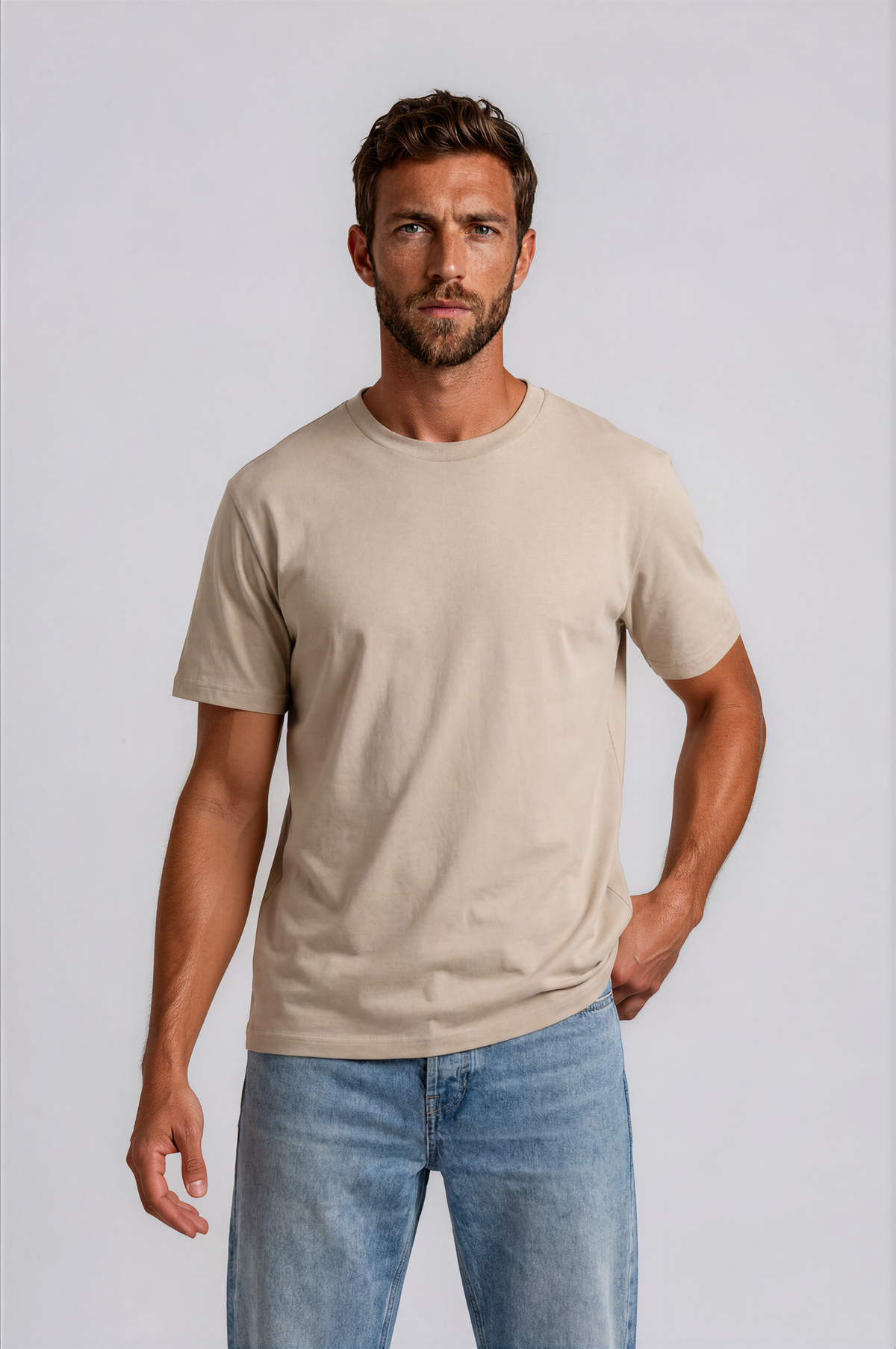Camiseta Básica Premium Algodón Orgánico – Manga Corta Hombre