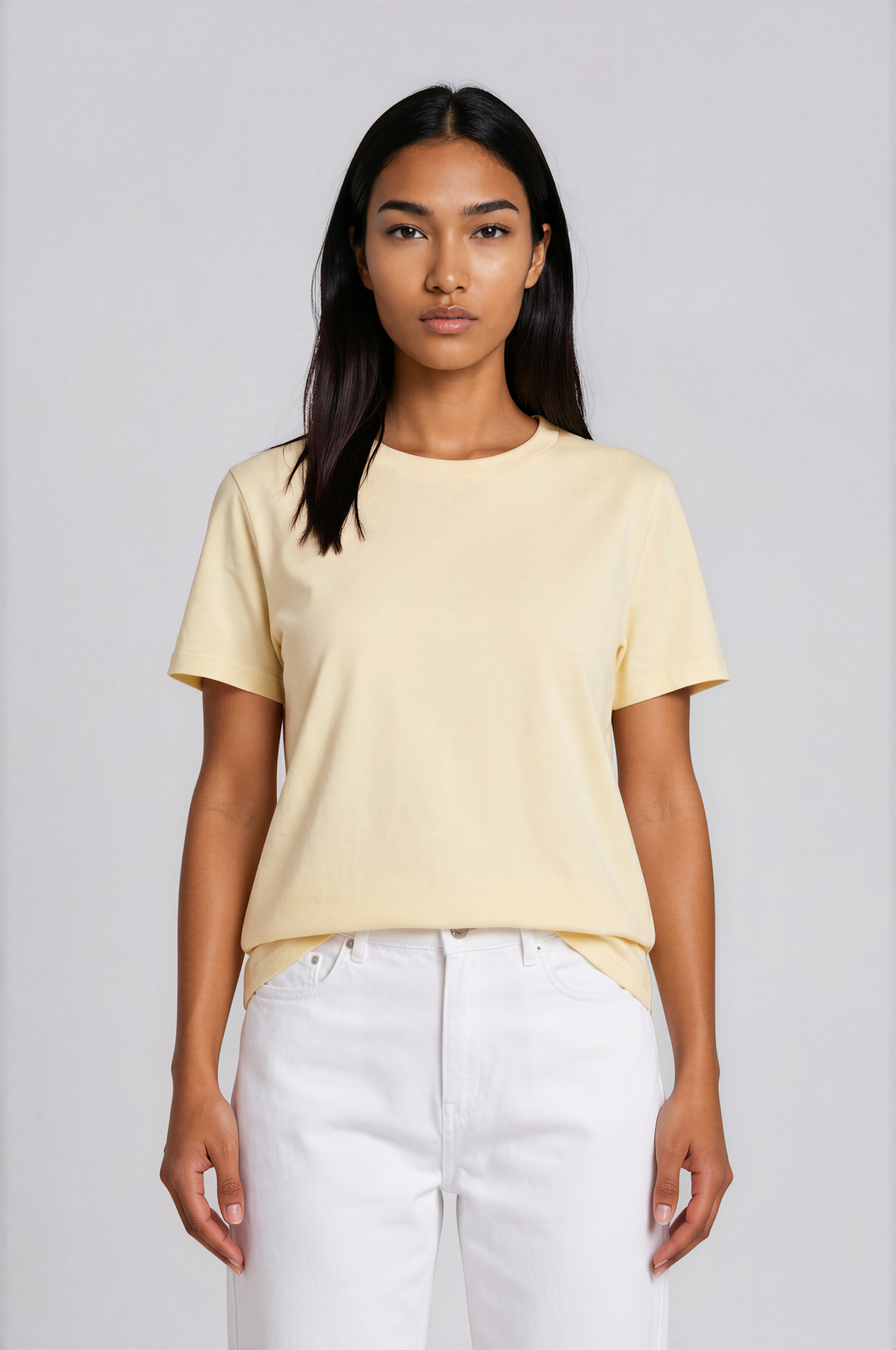 Camiseta Básica Premium de Algodón Orgánico - Manga Corta Mujer 004