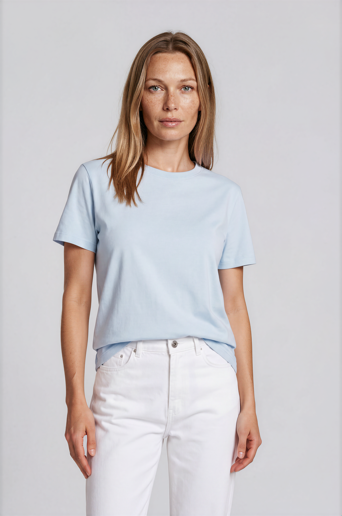 Camiseta Básica Premium de Algodón Orgánico - Manga Corta Mujer 004