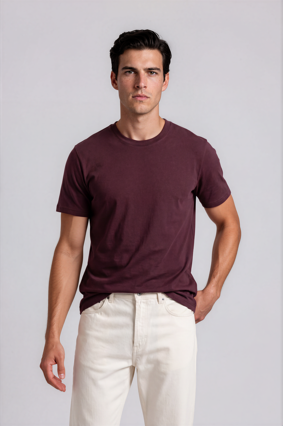 Camiseta Básica Premium Algodón Orgánico – Manga Corta Hombre