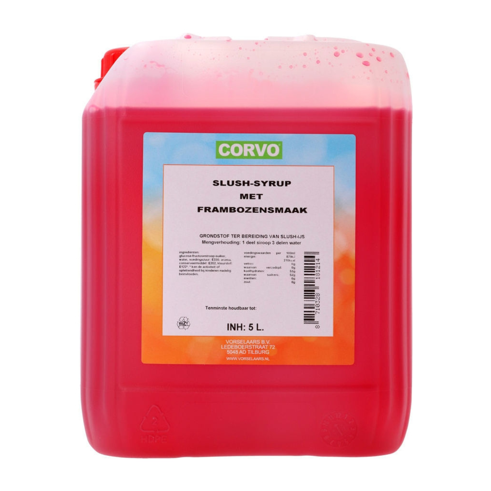 Corvo slush syrup raspberry (5 liter)