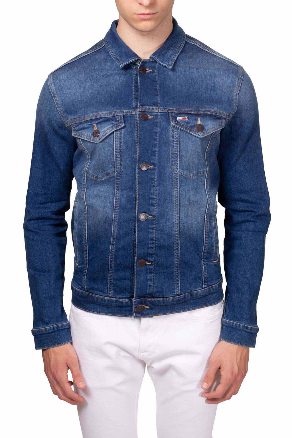 TOMMY JEANS - Men's regular jacket in faded denim  - Size