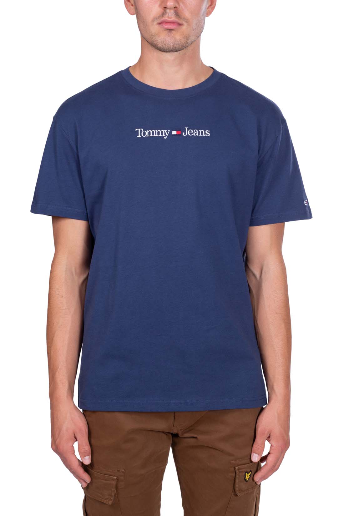 TOMMY JEANS - Men's regular linear logo T-shirt  - Size