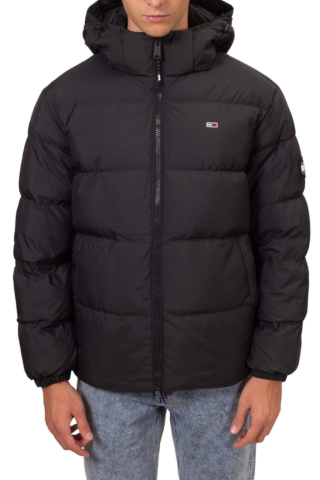 TOMMY JEANS - Men's water-repellent jacket with removable hood - Size XL