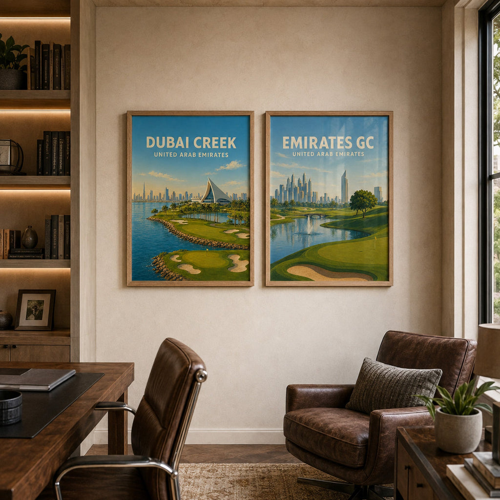 Emirates Golf Club Poster – Dubai Golf Wall Art