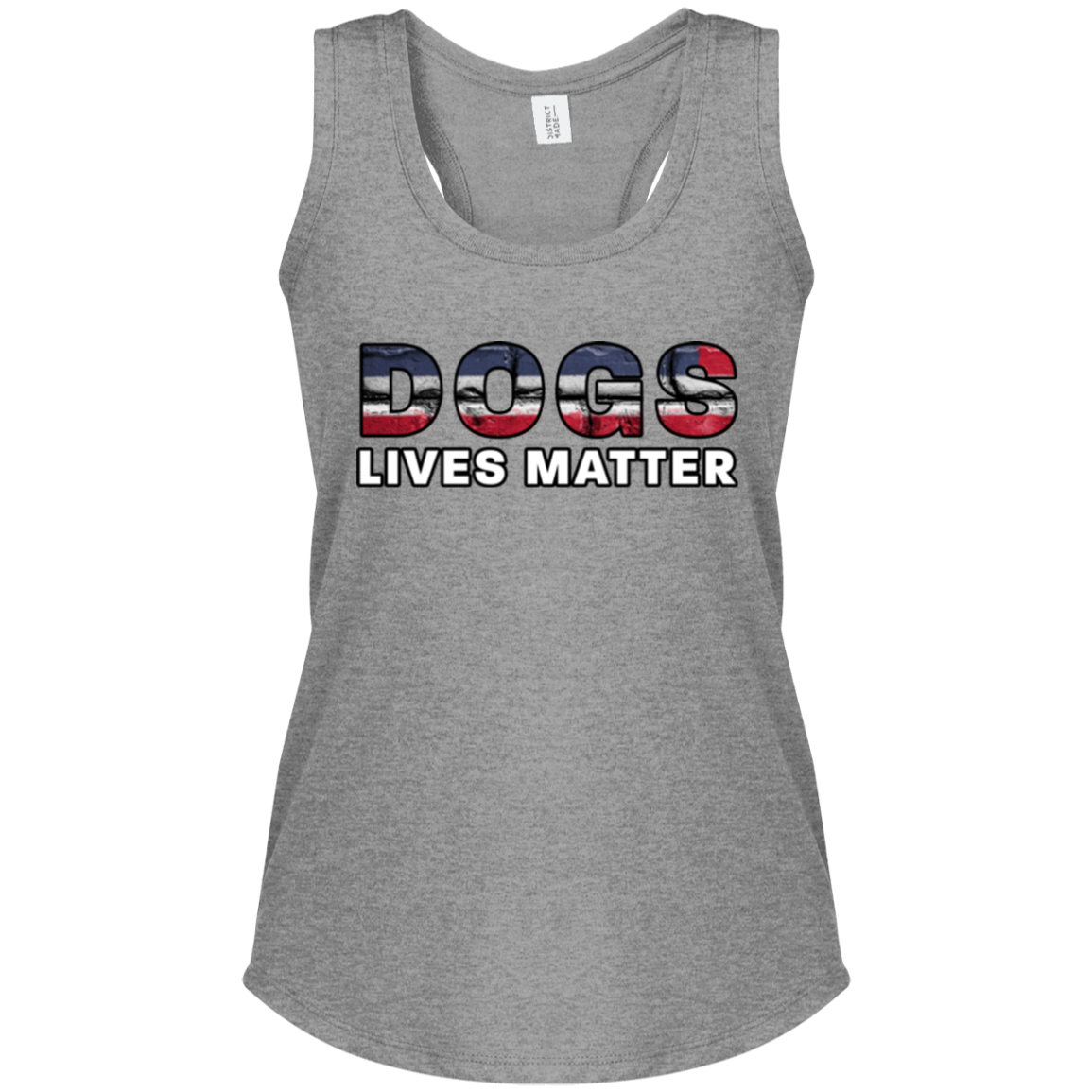 Women's Perfect Tri Racerback Tank Dogs Lives Matter