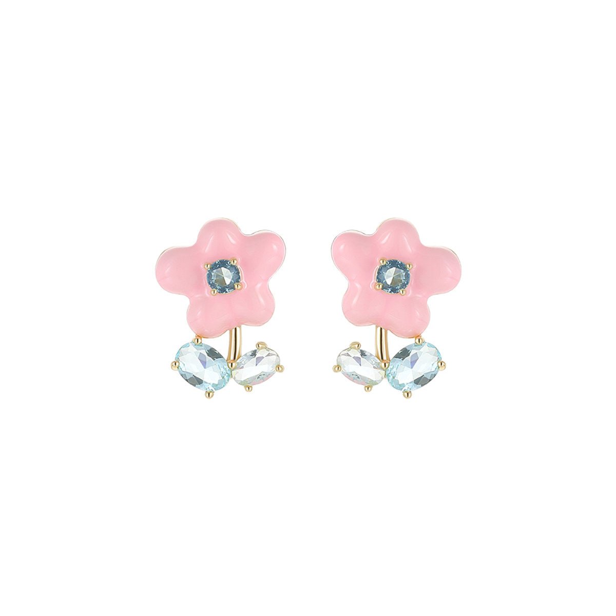 Sweet Peony Pink Earrings