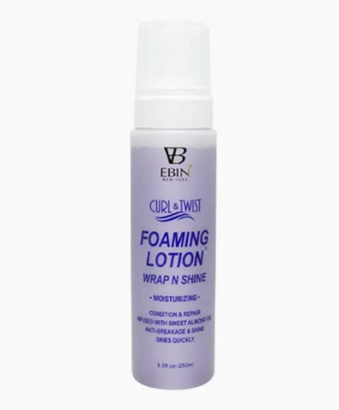 EBIN New York Curl And Twist Foaming Lotion Wrap And Shine Moisturizing 250ml