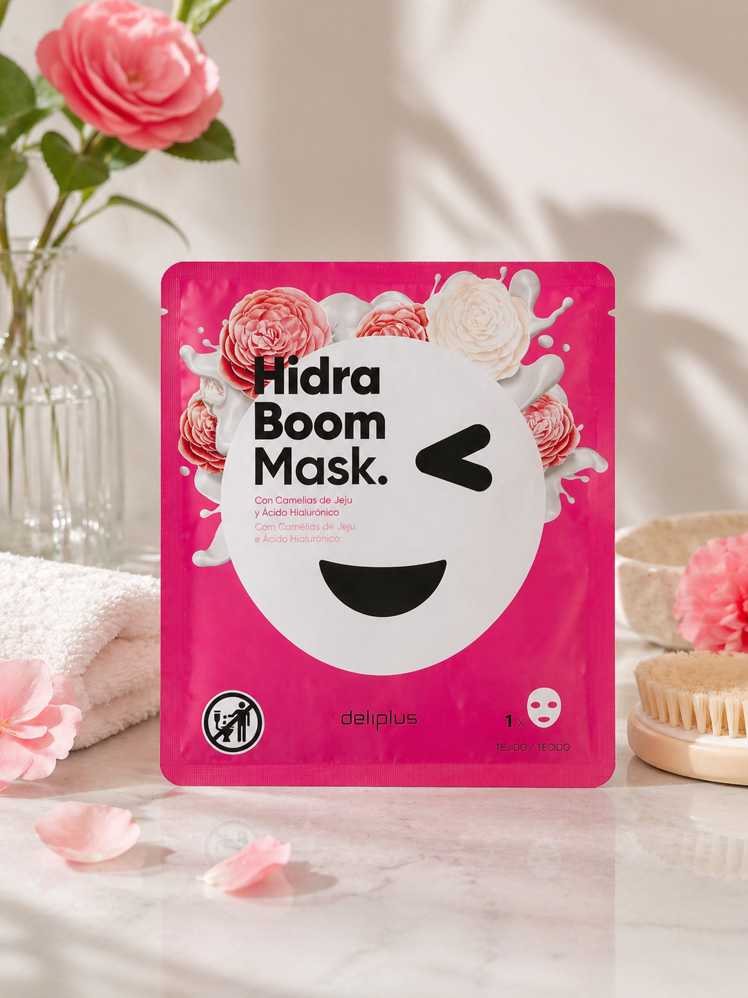 Deliplus - Masque Tissu Hydratant Acide Hyaluronique et Camélia