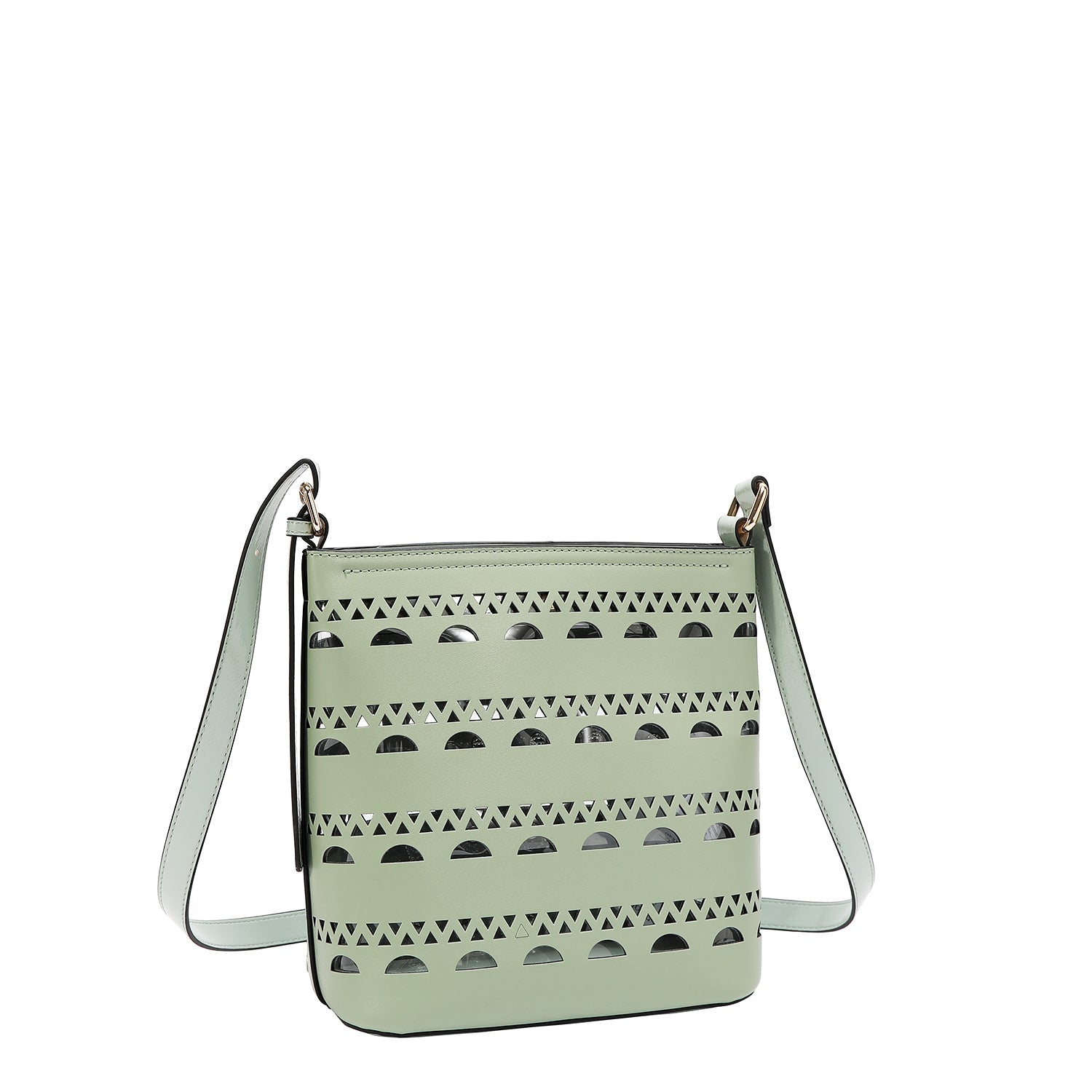 BOLSO BANDOLERA CON TACHUELAS PLATEADAS (VERDE)-2