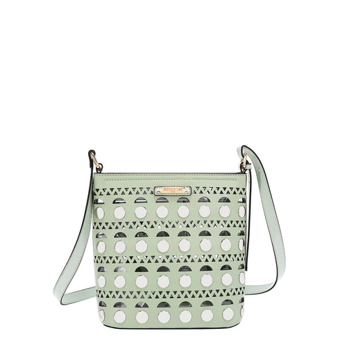 BOLSO BANDOLERA CON TACHUELAS PLATEADAS (VERDE)-0