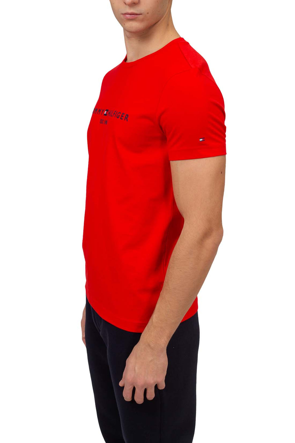 TOMMY HILFIGER - Men's regular T-shirt with embroidered logo - Size XL