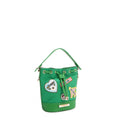 BOLSO CUBO CON PARCHES DE COLORES (VERDE)