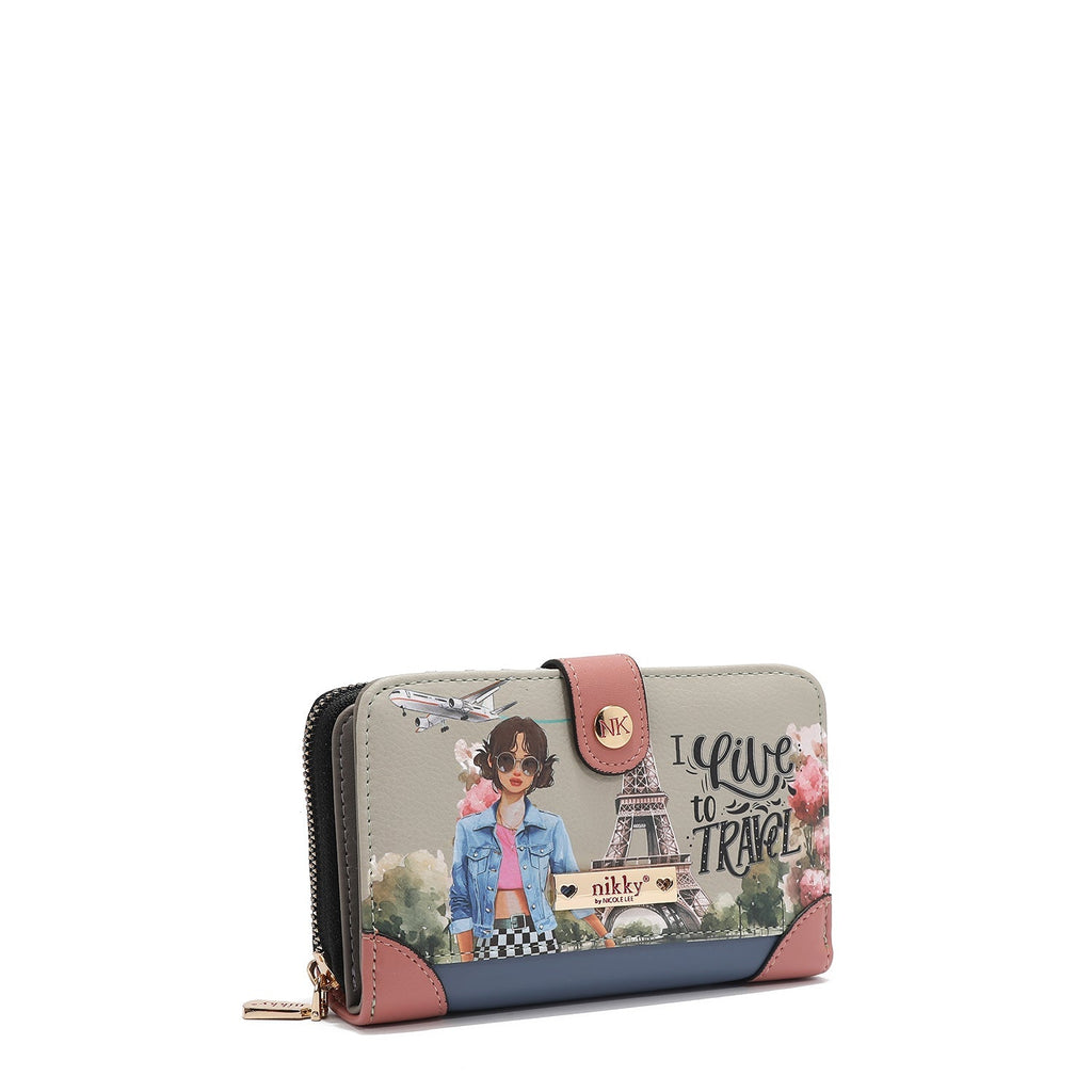 CARTERA COMPACTA (I LIVE TO TRAVEL)