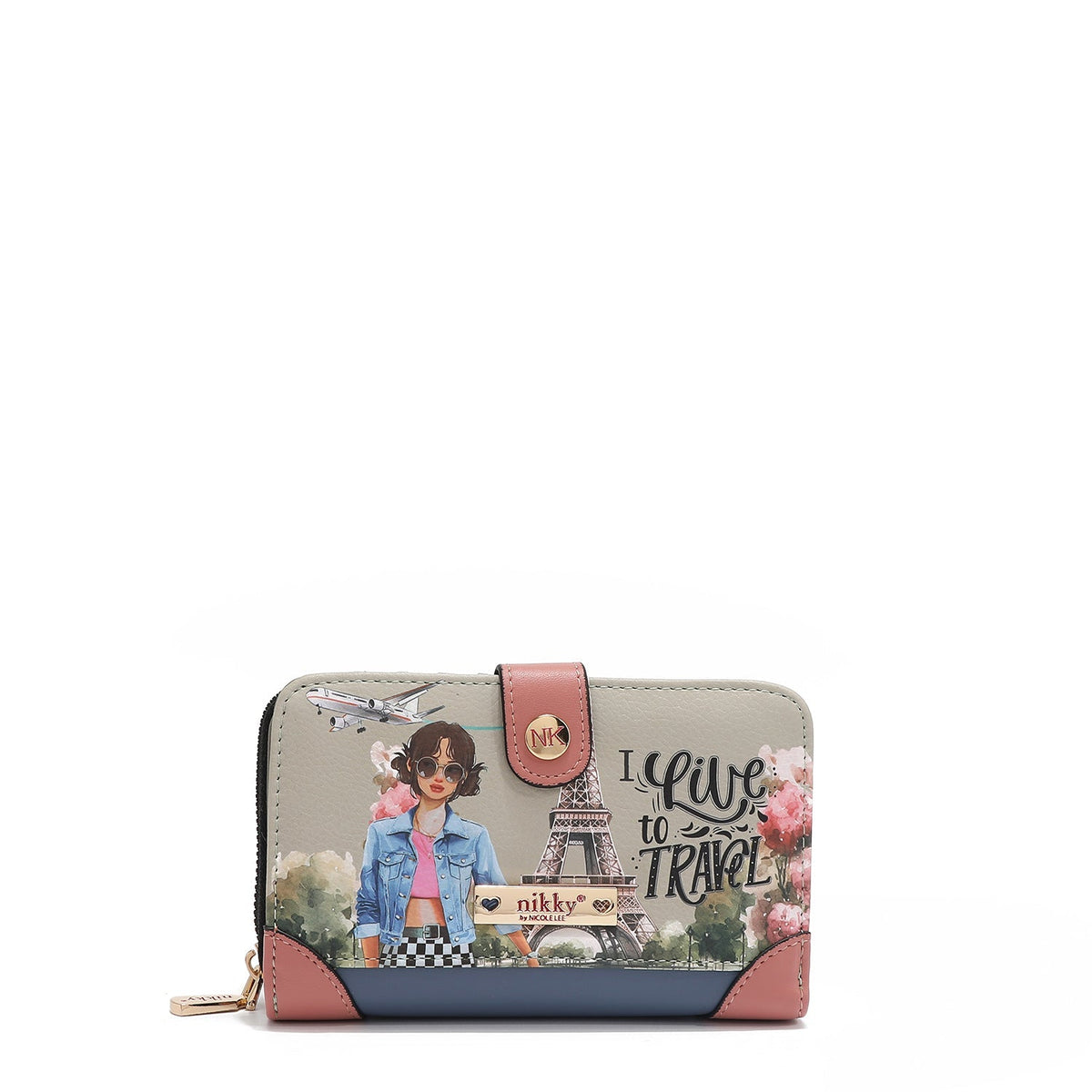 CARTERA COMPACTA (I LIVE TO TRAVEL)