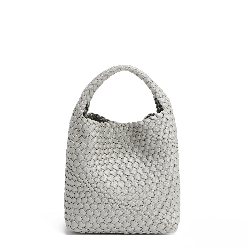 BOLSA JUNI CON ESTUCHE (PLATEADO)