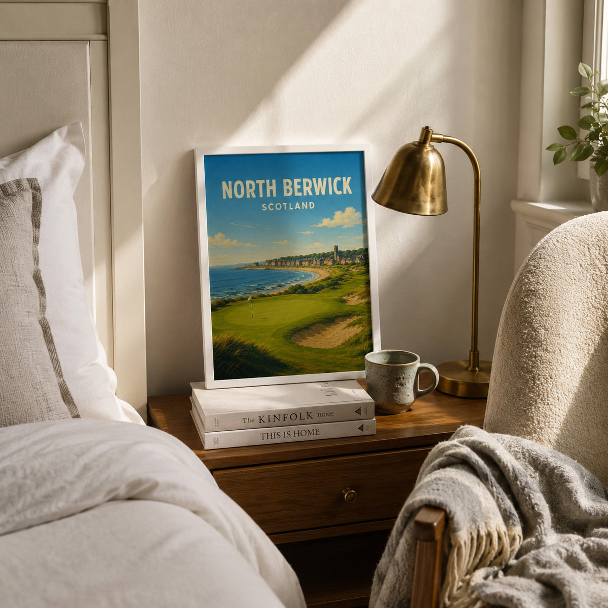 North Berwick Golf Poster – Scotland Links Golf Print