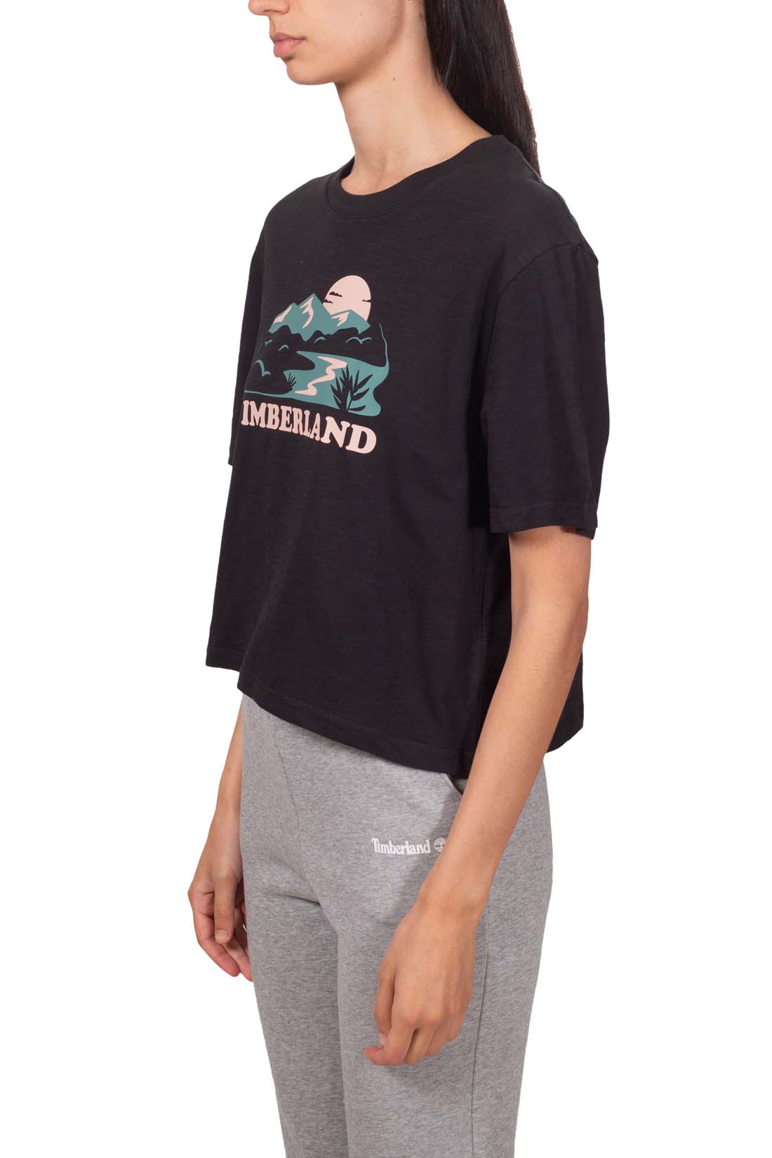 TIMBERLAND - Men's relaxed crop T-shirt in slub cotton  - Size XL