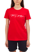 TOMMY HILFIGER - Women's T-shirt with signature logo  - Size S