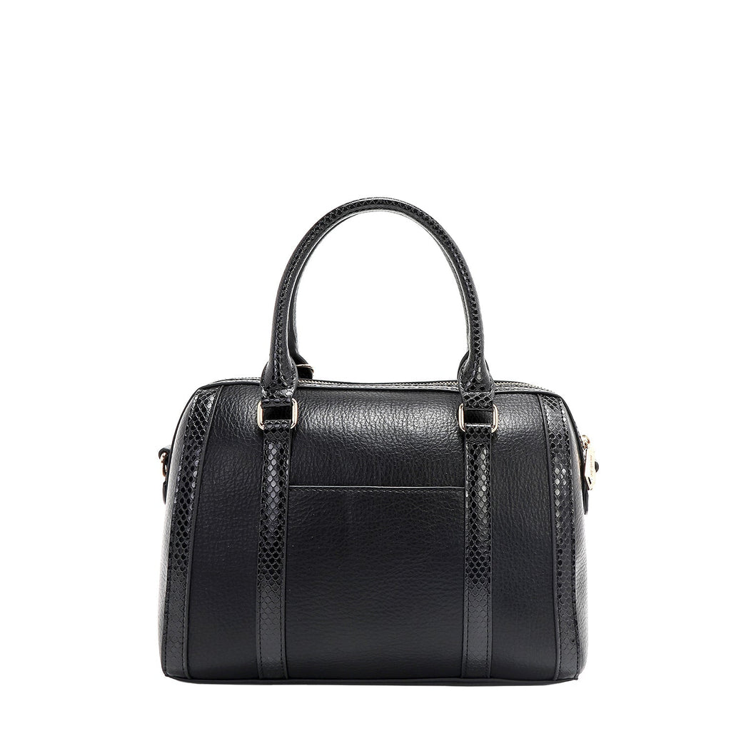 BOLSO BOSTON CON ENCAJE (NEGRO)
