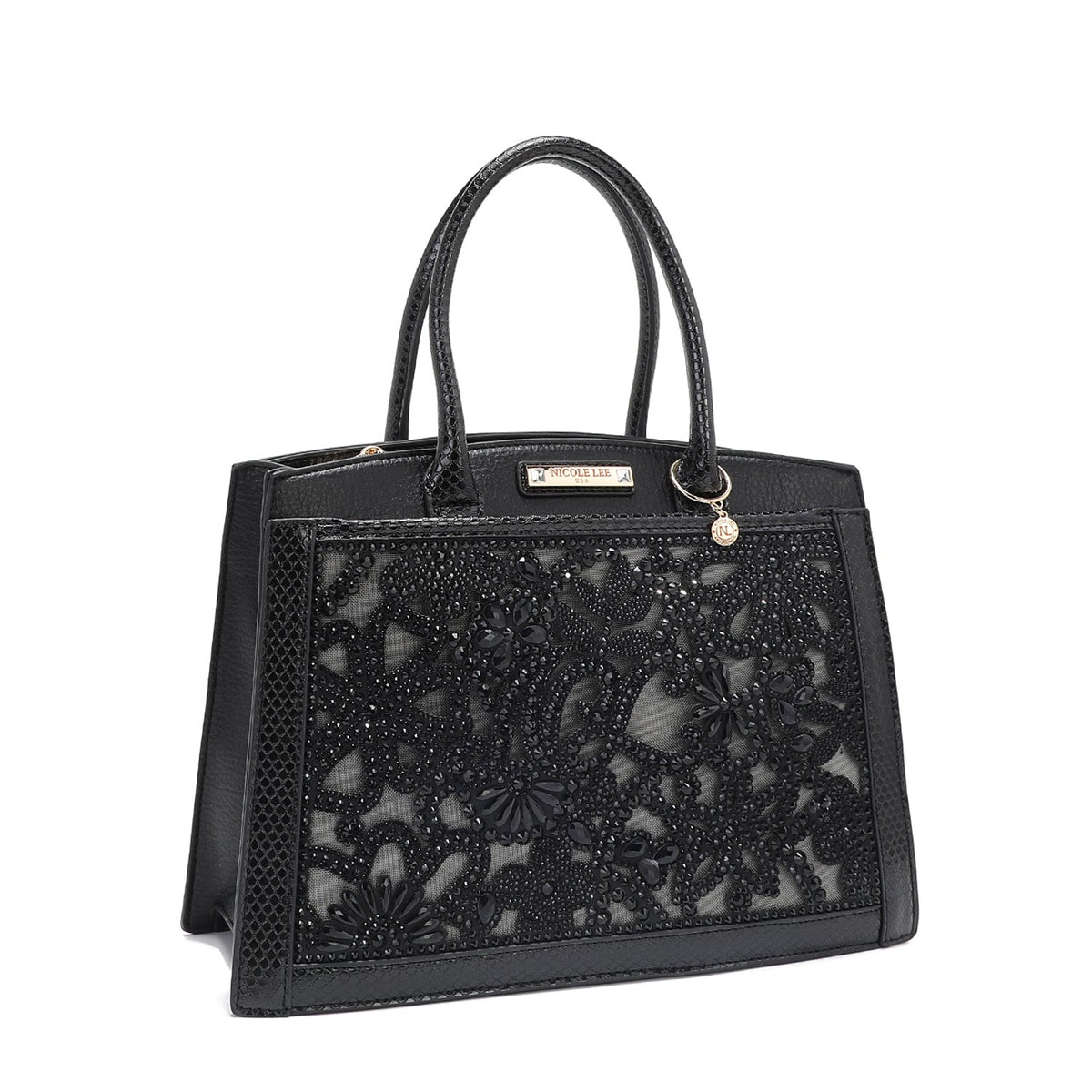 BOLSO CON ENCAJE (NEGRO)