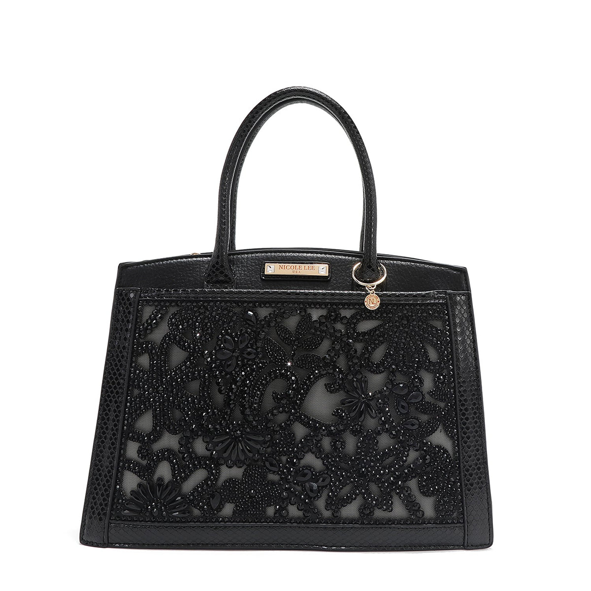 BOLSO CON ENCAJE (NEGRO)