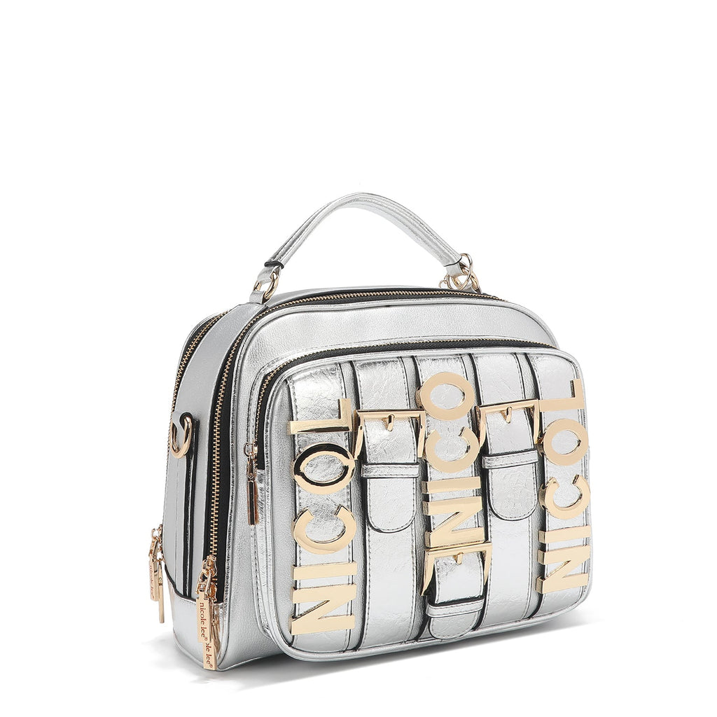 CALISTA BOLSO DE MANO CON ASA SUPERIOR (PLATEADO)