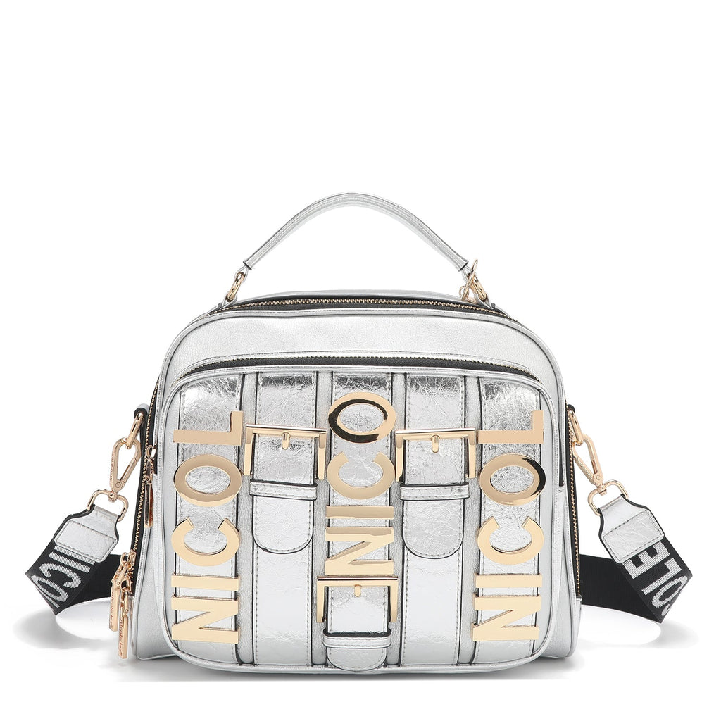 CALISTA BOLSO DE MANO CON ASA SUPERIOR (PLATEADO)