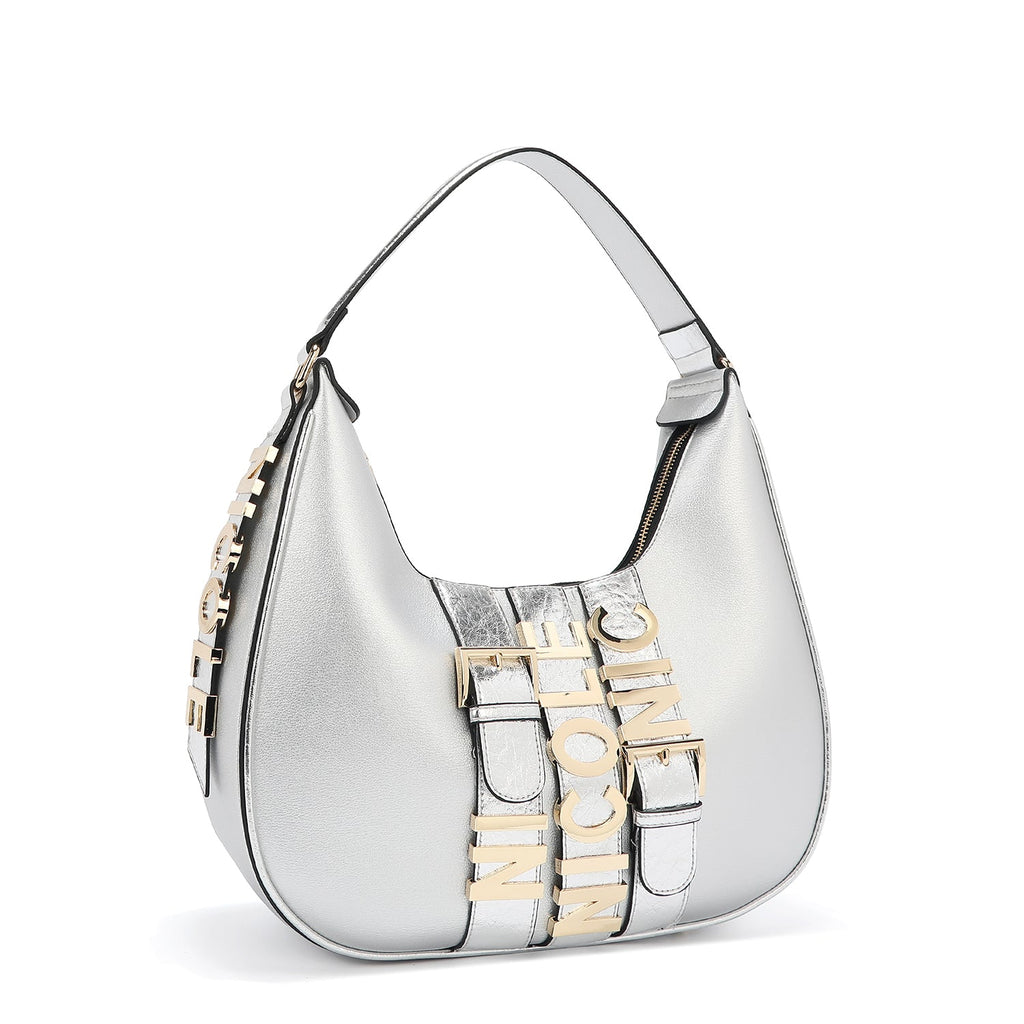 CALISTA BOLSO DE HOMBRO GRANDE (PLATEADO)