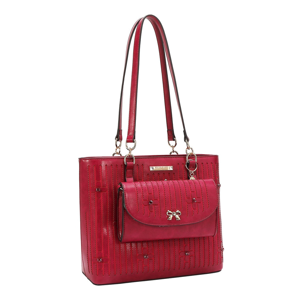 BOLSO TOTE CON COSTURAS (ROSA)