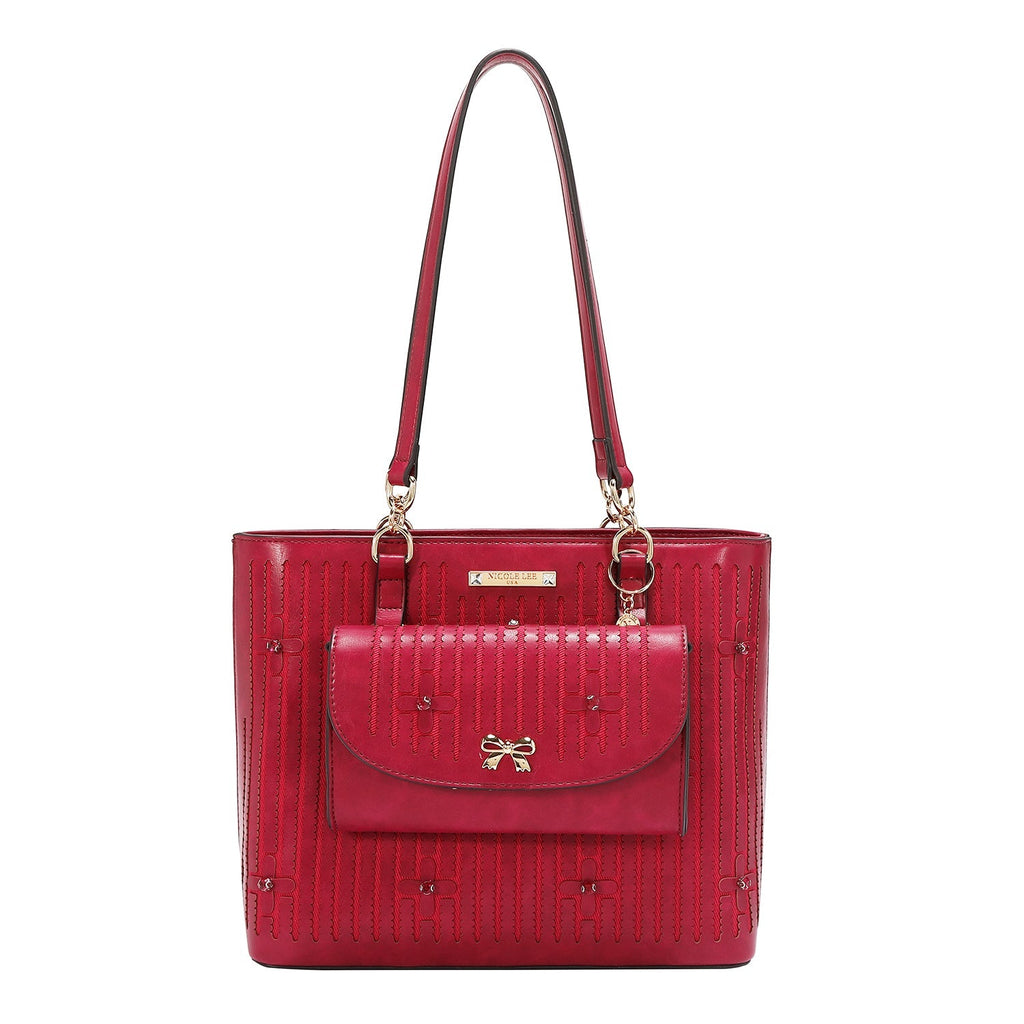 BOLSO TOTE CON COSTURAS (ROSA)