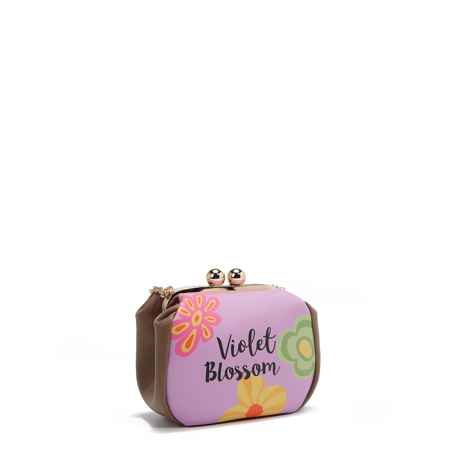 MINI BOLSO CRUZADO CON CIERRE KISS LOCK (VIOLET BLOSSOM)