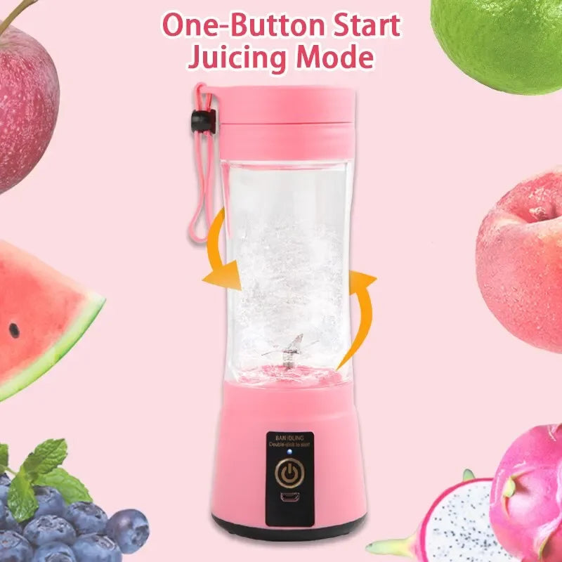 Portable Electric Mini 6-Blade USB Juicer Cup