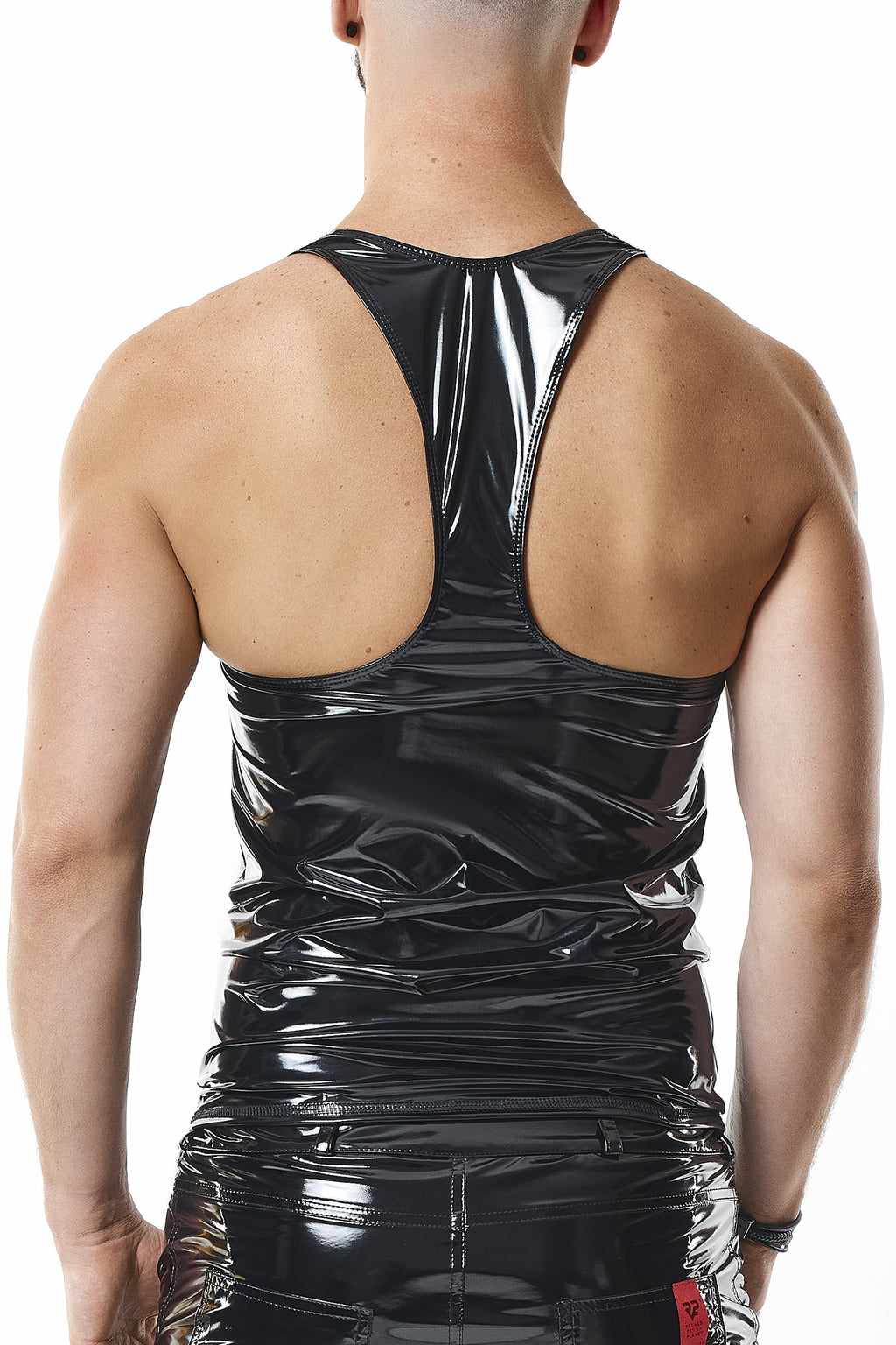 schwarzes Lack Herren Tank Top RMFreddie - 2XL