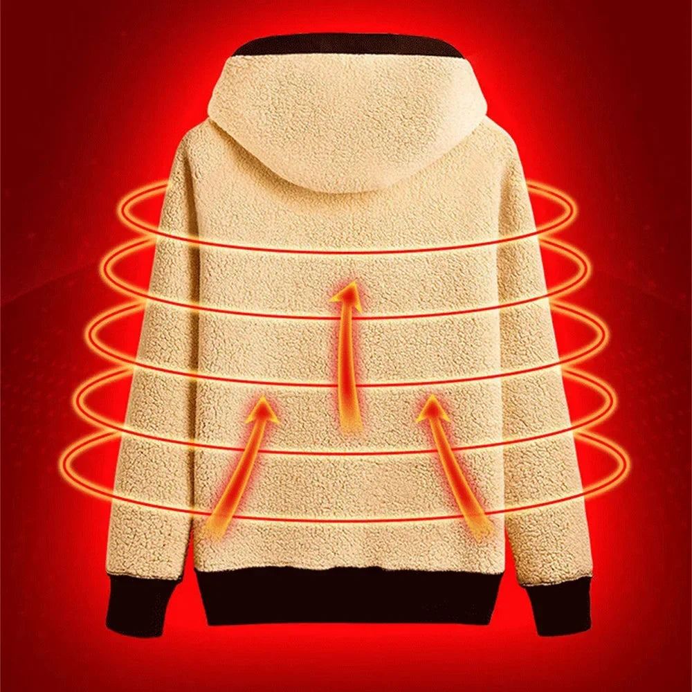 Unisex Lambswool Fleece Hooded Sweatshirt
