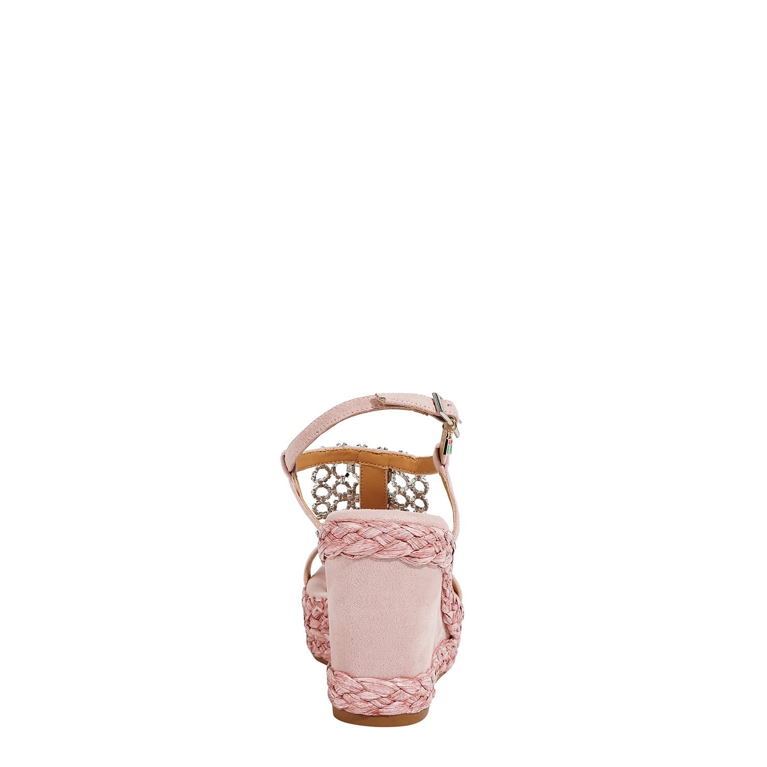 SANDALIA CON PLATAFORMA Y CADENA DE CRISTA (ROSA)