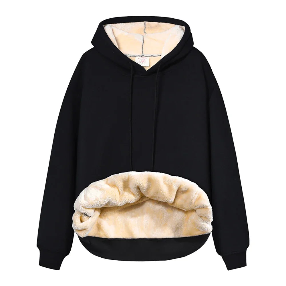 Unisex Lambswool Fleece Hooded Sweatshirt