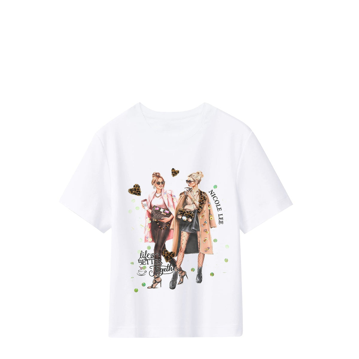 CAMISETA DE MODA NICOLE LEE CON BRILLOS (LADIES NIGHT OUT)