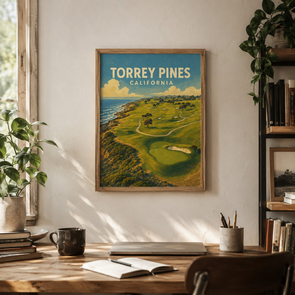 Torrey Pines Golf Poster – San Diego California Golf Wall Art