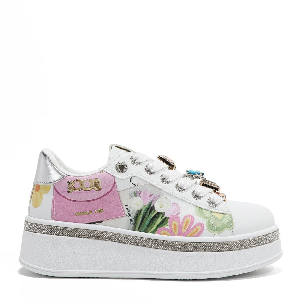 ZAPATILLAS DE MODA CON PEDRERÍA (VIOLET BLOSSOM)