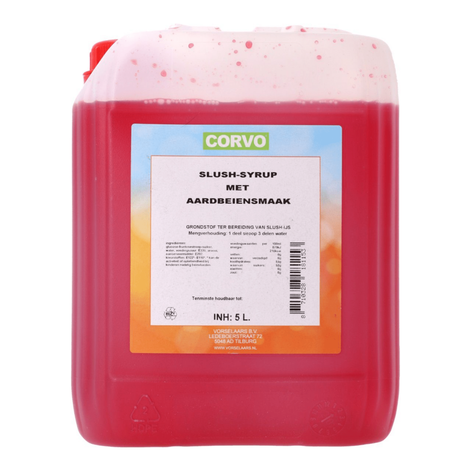 Corvo slush syrup strawberry (5 litres)