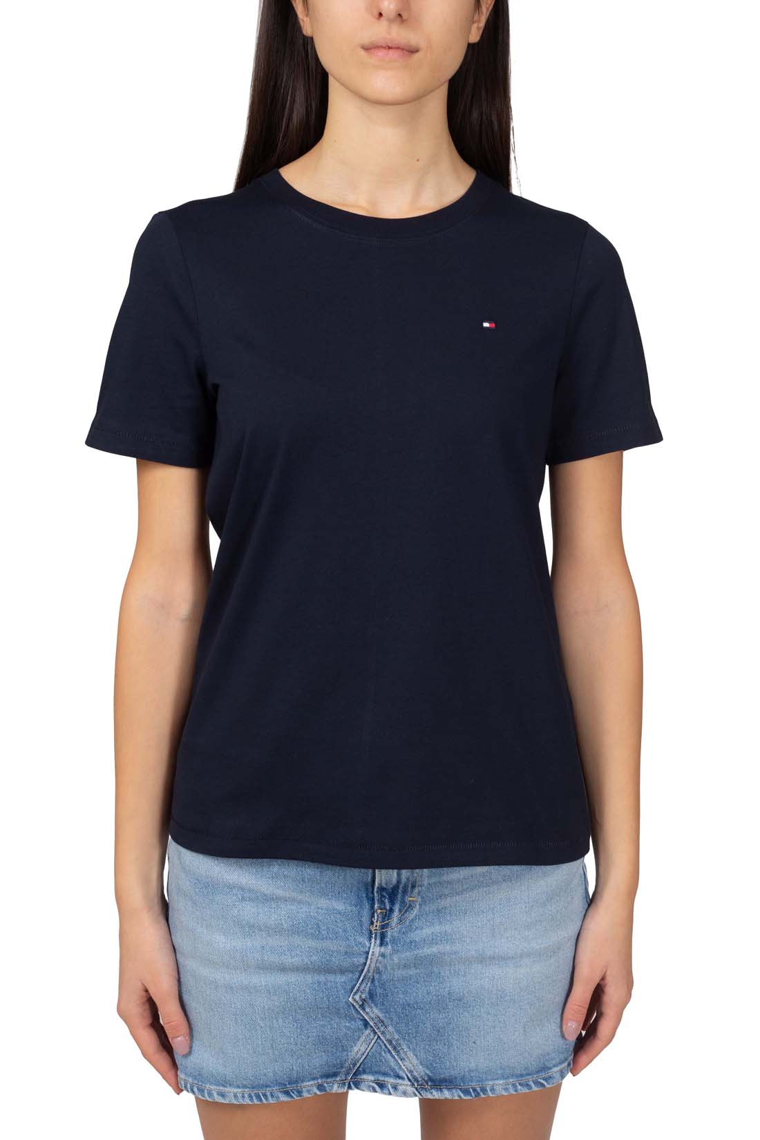 TOMMY HILFIGER - Women's regular T-shirt with embroidery  - Size S