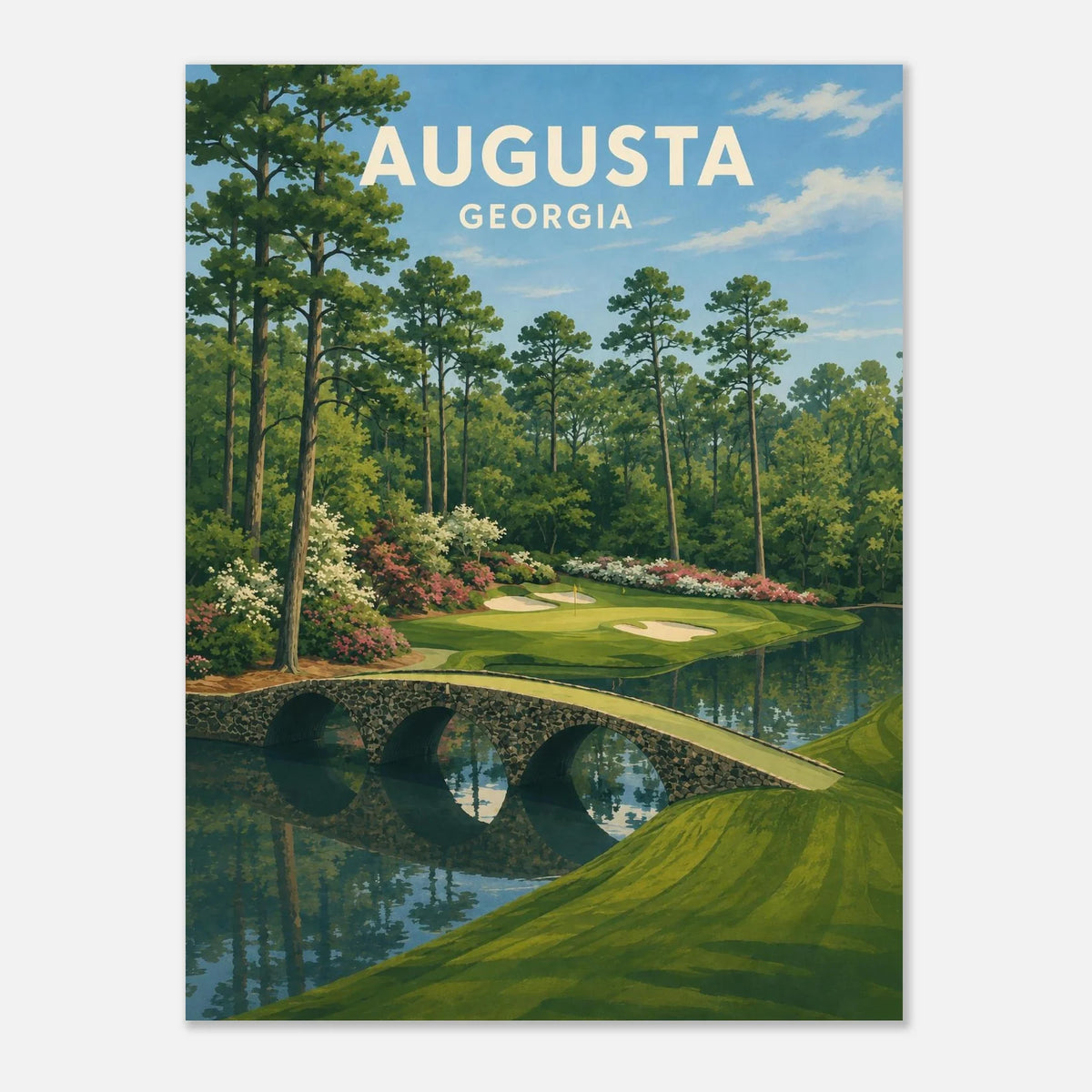 Augusta Golf Poster – Georgia Golf Course Wall Art