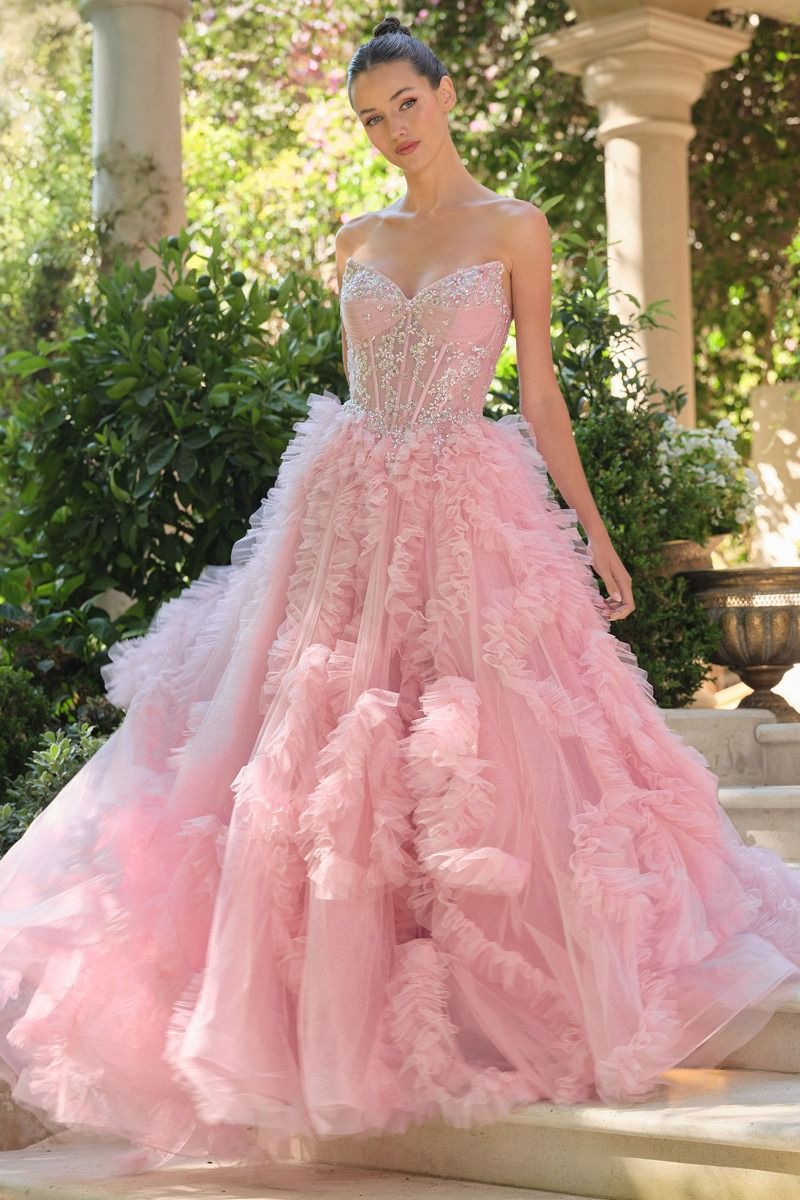 Elegant Embellished Formal Long Special Occasion Gown Detailed CDA1483