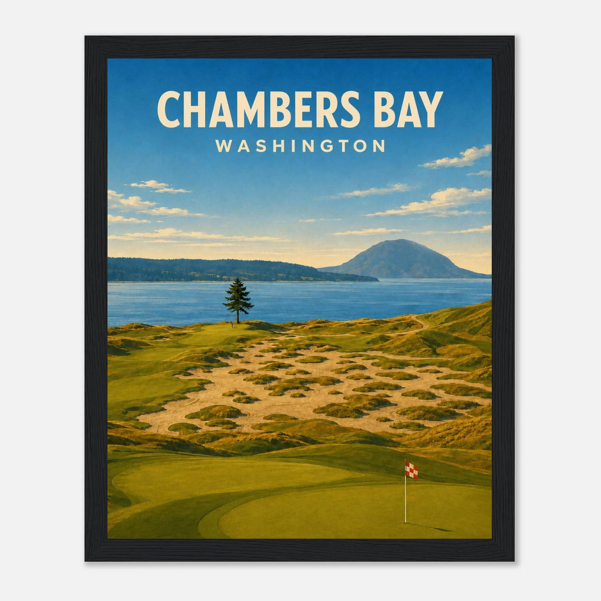 Chambers Bay Golf Poster – Washington Golf Wall Art
