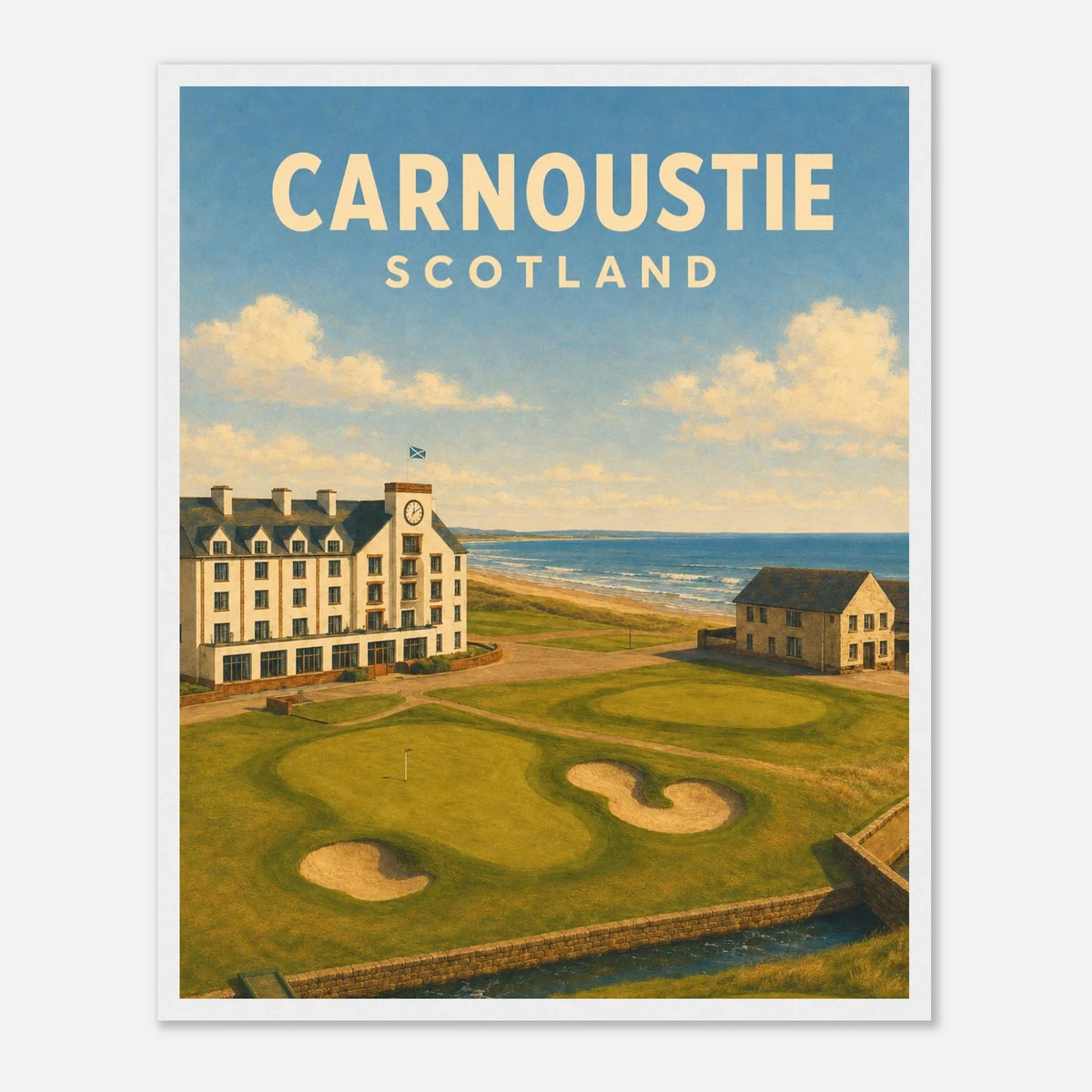 Carnoustie Golf Poster – Scotland Links Golf Print