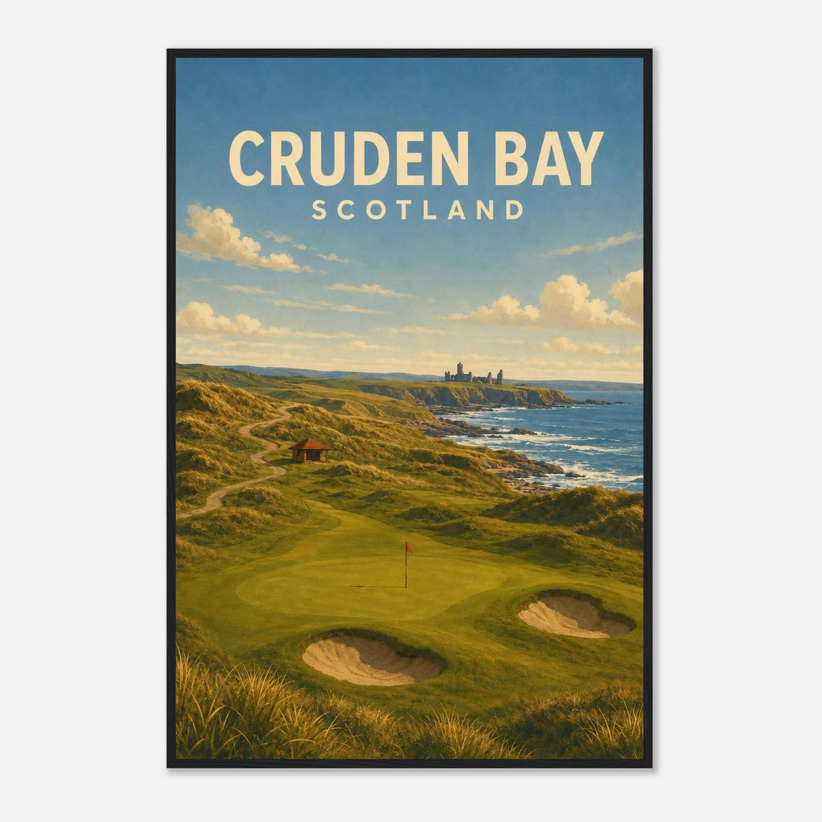 Cruden Bay Golf Poster – Scotland Links Golf Wall Art