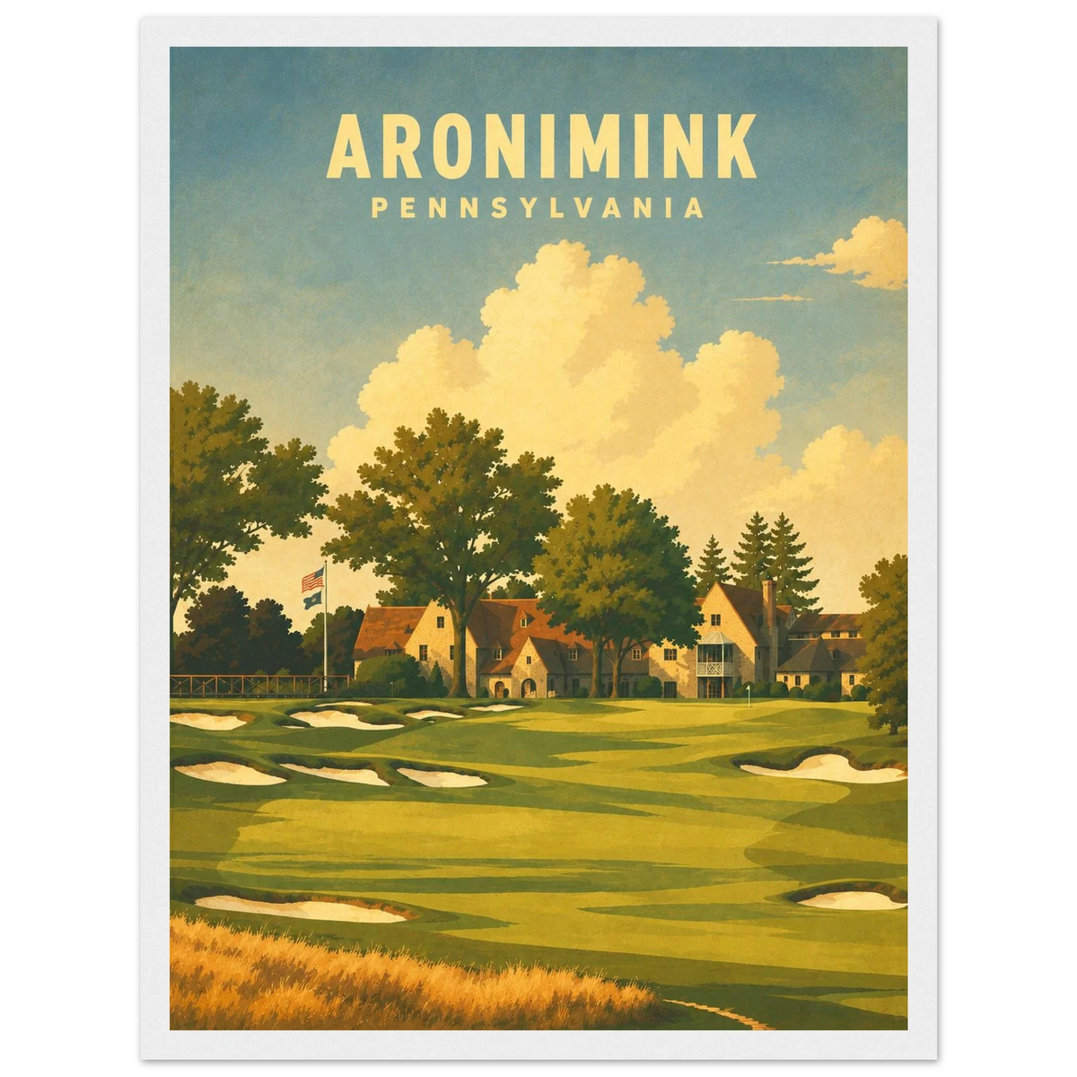 Aronimink Golf Club Poster – Pennsylvania Golf Wall Art