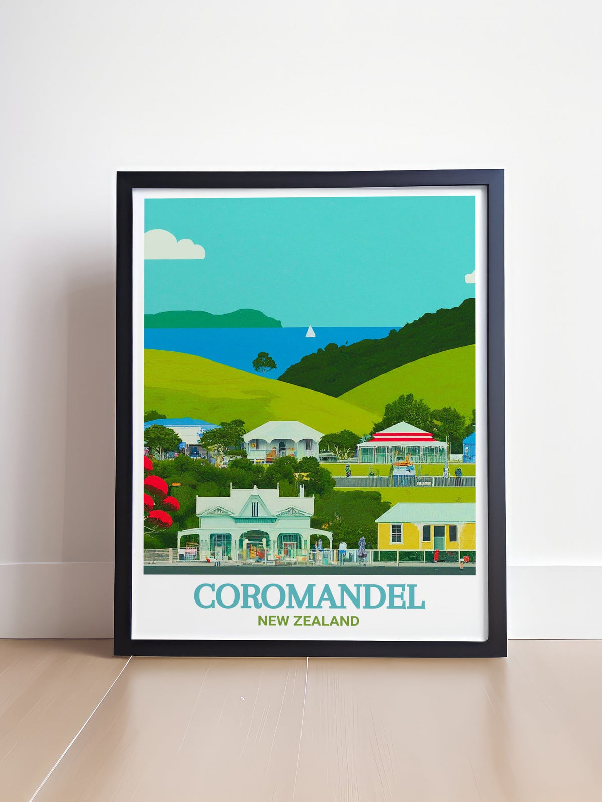 Coromandel  Poster print - Coromandel Town Print Poster - New Zealand Canvas Art - New Zealand Travel Poster-1